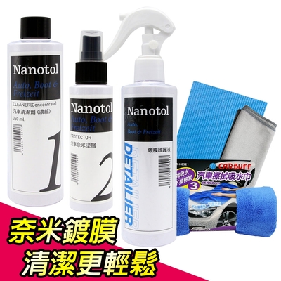 德國 Nanotol 汽車奈米鍍膜六套組 (1號清潔+2號鍍膜+維護劑)