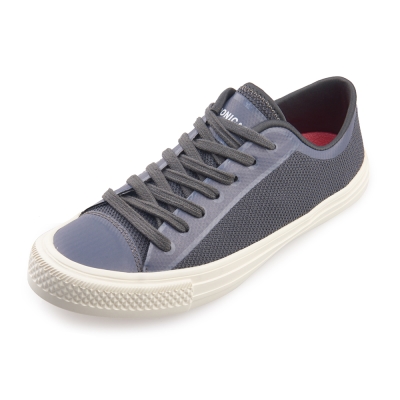 美國加州 PONIC&Co. OSCAR 透氣網布 運動鞋 灰色 環保輕量 綁帶7孔 平底素面 休閒鞋 滑板鞋