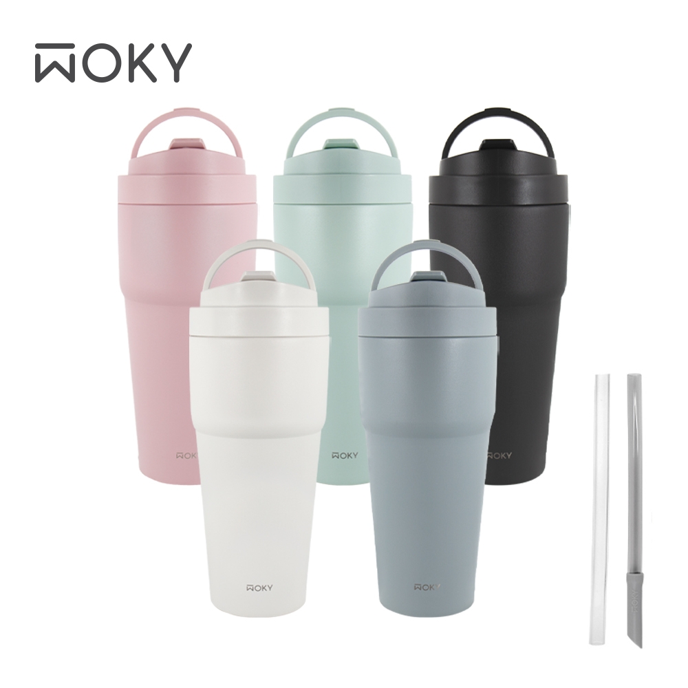 (買一送一)【WOKY 沃廚】–[●●]渾圓杯770ml(附Tritan粗吸管+矽膠粗吸管) | 保冰/保溫杯(瓶) | Yahoo奇摩購物中心