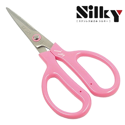 【Silky】手工藝專用剪刀-附止滑齒-粉紅-175mm(USP-175P)