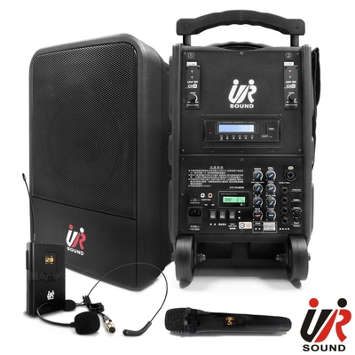 UR SOUND 75W雙頻藍芽MP3移動式無線擴音機（鋰電一手一腰）PA9223NBL