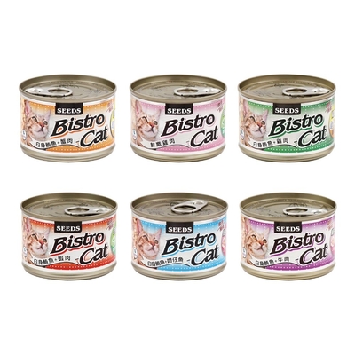 SEEDS聖萊西-Bistro Cat特級銀貓健康大罐 170g x 24入組(購買第二件贈送寵物零食x1包)