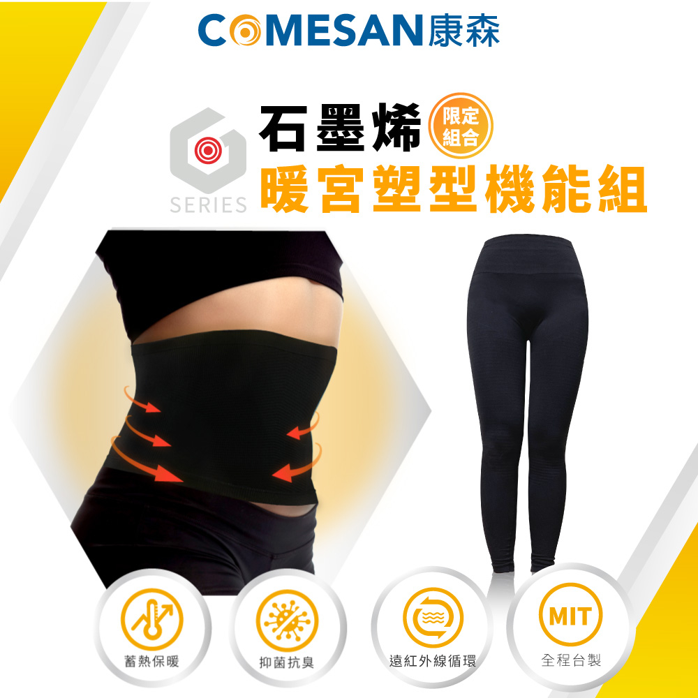 COMESAN 康森 石墨烯暖宮塑型機能組(褲子+護腰)