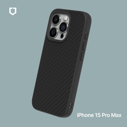 犀牛盾iPhone 15 Pro Max(6.7吋)SolidSuit防摔背蓋手機殼-碳纖維紋路