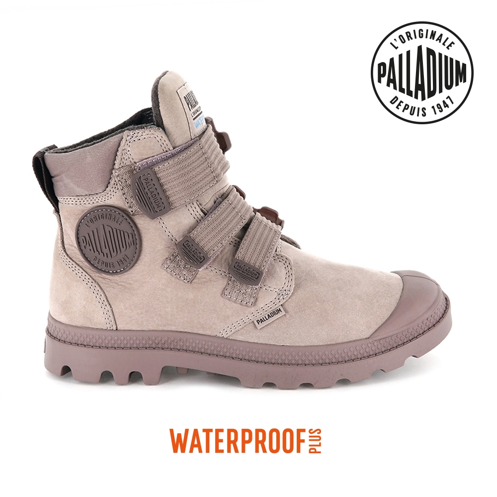 PALLADIUM PAMPA CUFF WP 黏扣皮革防水靴-女-玫瑰粉