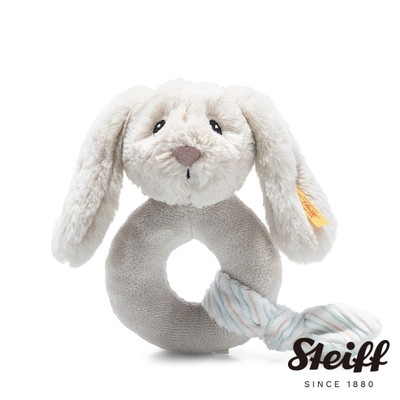 STEIFF德國金耳釦泰迪熊 Hoppie Rabbit Grip Toy 兔子 嬰幼兒手搖鈴