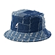 KANGOL DENIM MASHUP BUCKET 袋鼠 刺繡LOGO牛仔拼接漁夫帽 盆帽 遮陽休閒帽子 水桶帽 K5296 product thumbnail 1