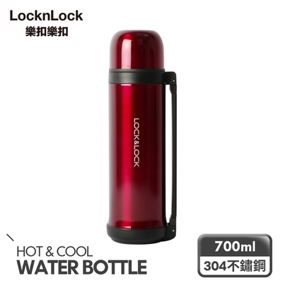 樂扣樂扣 大容量真空不鏽鋼保溫瓶700ML_酒紅(快)