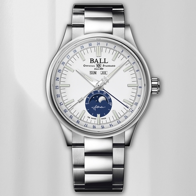 BALL 波爾 Engineer II Moon Calendar 月相機械腕錶 送禮推薦-40mm NM3016C-S1J-WH