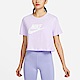 Nike As W Nsw Club Crp Tee Ftra [BV6176-511] 女 短版 短袖 上衣 休閒 紫 product thumbnail 1
