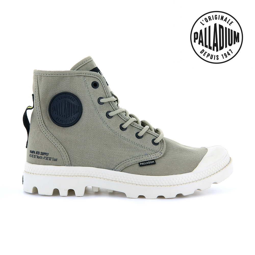 PALLADIUM PAMPA HI HTG SUPPLY有機棉軍靴-中性-沙漠灰