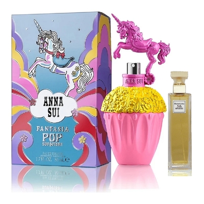 anna sui fantasia pop surprise 童話彩虹獨角獸淡香水 50ml 黃粉 搭贈第五大道 5ml