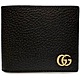 【GUCCI 古馳】428726 經典GG Marmont系列金屬GG LOGO牛皮折疊短夾 (黑色) product thumbnail 1