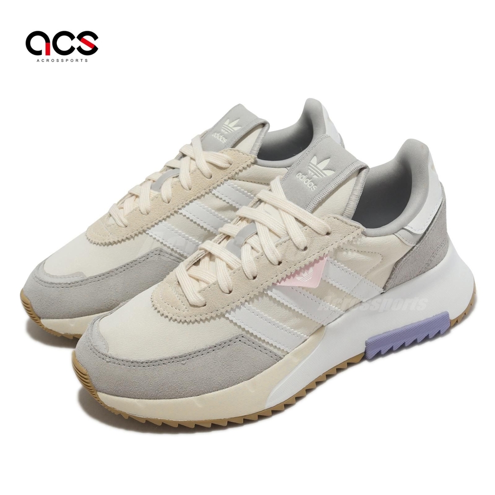 Adidas 休閒鞋 Retropy F2 W 女鞋 米白 灰 鋸齒底 三葉草 復古鞋 GW8275