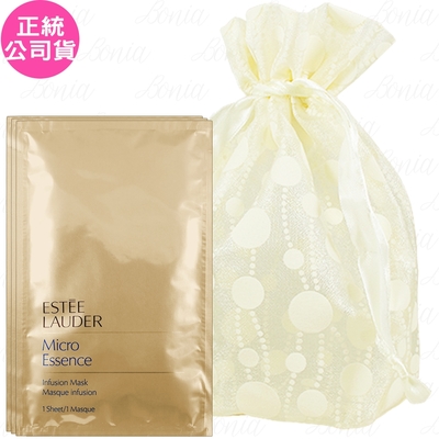 estee lauder 雅詩蘭黛 微分子晶透面膜(單片)3入旅行袋組(公司貨)