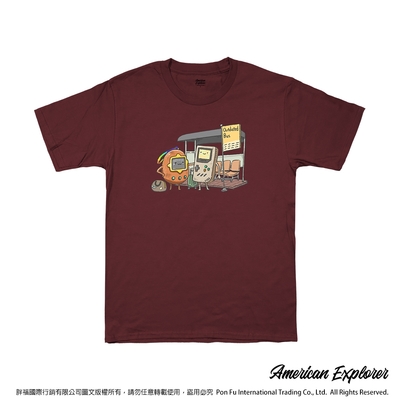 American Explorer 美國探險家 印花T恤(客製商品無法退換) 圓領 美國棉 T-Shirt 獨家設計款 棉質 短袖 -過時電玩