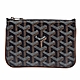 GOYARD 經典滿版LOGO手工帆布拉鍊零錢包(黑/棕) product thumbnail 1