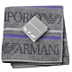 EMPORIO ARMANI 品牌圖騰字母LOGO小方巾(淺灰色系) product thumbnail 1