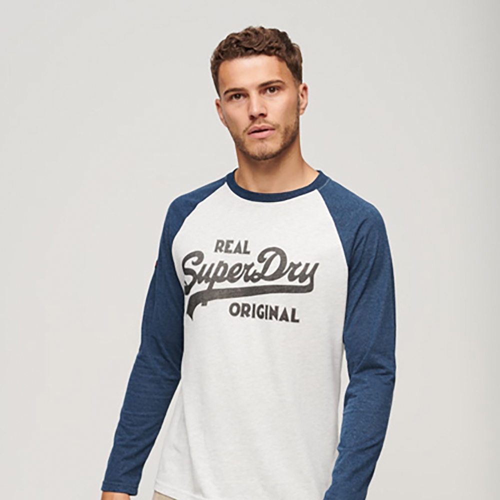 SUPERDRY 男裝 長袖T恤 Athletic VL Raglan 大理石灰