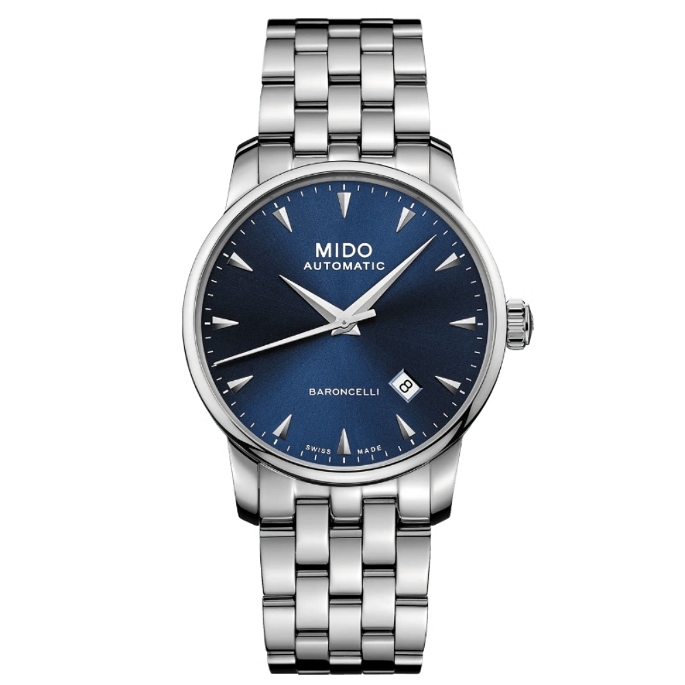 MIDO美度 官方授權經銷商M3 BARONCELLI永恆系列 午夜藍典雅機械腕錶 38mm/ M86004151