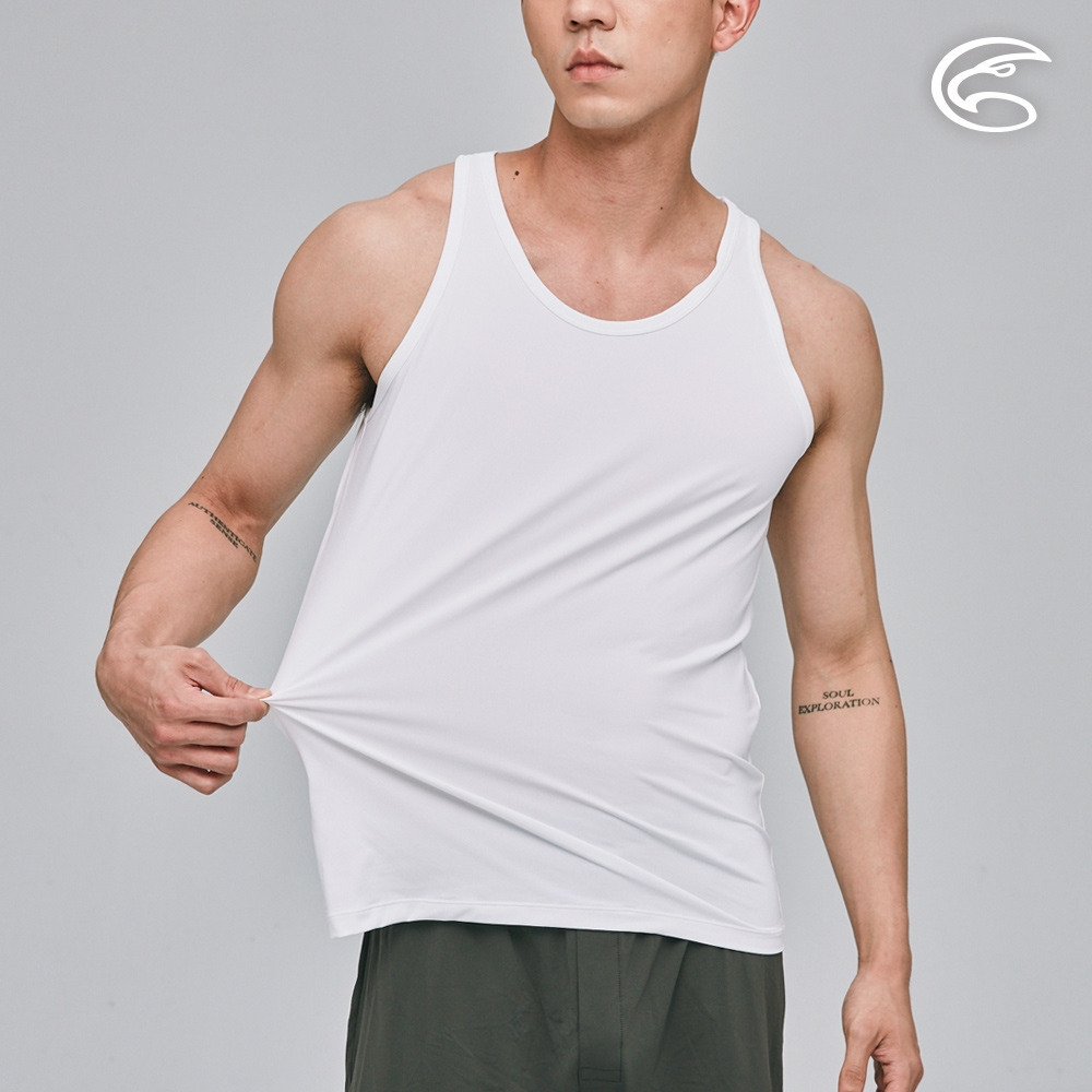 ADISI 男Tactel Pro快乾排汗窄肩背心AV2311076 (S-2XL) 白色 (白色)