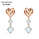 SWAROVSKI 施華洛世奇 Lifelong Heart 玫金色戀之結穿孔耳環 product thumbnail 1