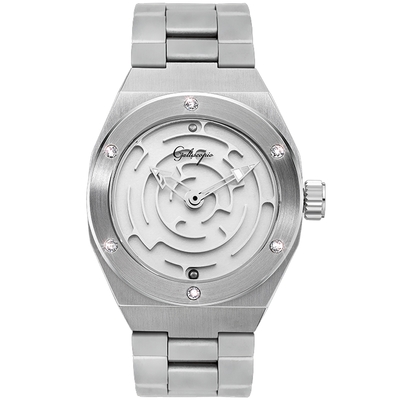 Galtiscopio迦堤 迷宮系列 簡約時尚腕錶 53mm/MZSSS001SS