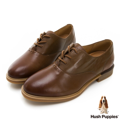 Hush Puppies Bailey 女牛津鞋-深棕色