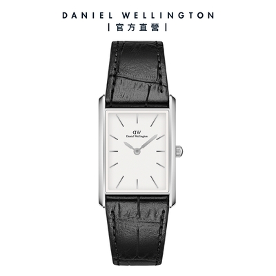 Daniel Wellington DW Bound 35x24mm 經典摩登寂靜黑皮革方錶-三色任選