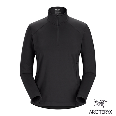 Arcteryx 始祖鳥 女 Rho LT 刷毛內層套頭衫 黑