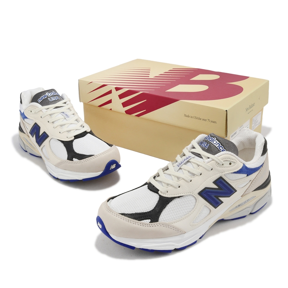 New Balance 休閒鞋990 V3 男鞋白象牙白美製復古NB 紐巴倫運動鞋