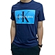 Calvin Klein 經典印刷CK文字圖案短袖T恤-深藍色 product thumbnail 1