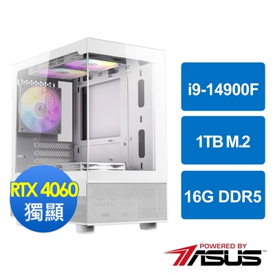 華碩B760平台[雪地戰神]i9-14900F/16G/RTX 4060/1TB_M2