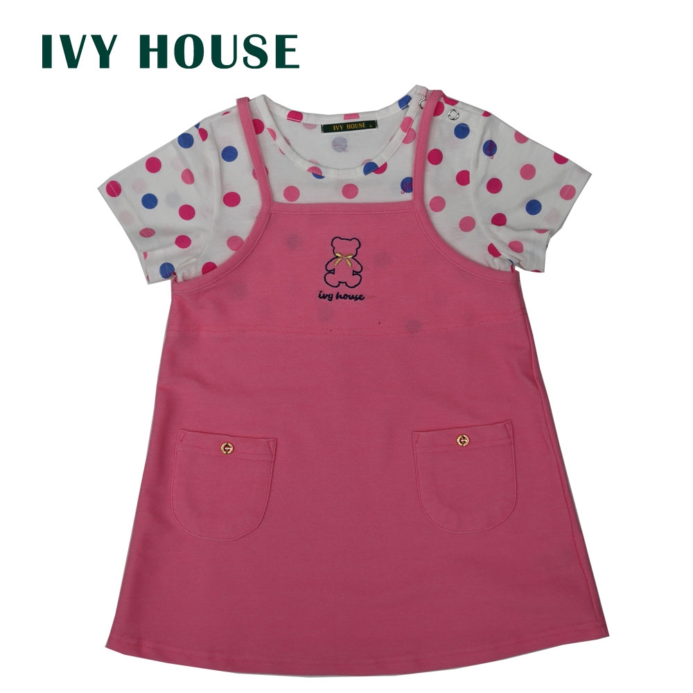 IVY HOUSE常春藤 仿兩件吊帶式棉質洋裝231201(90cm~150cm)台灣製