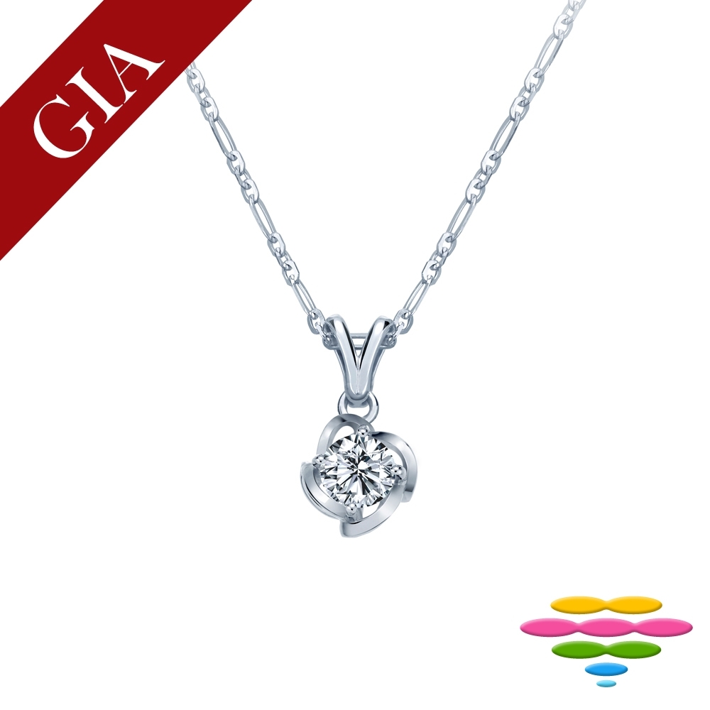 彩糖鑽工坊 GIA鑽石 30分 D/SI2 EX 完美車工 玫瑰花鑽石項鍊