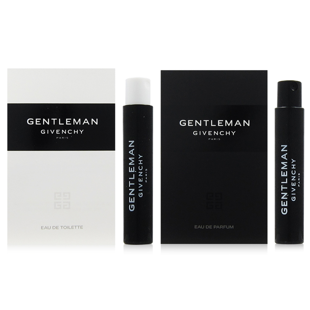 GIVENCHY紀梵希 GENTLEMAN 紳士 男性淡香精 + 淡香水 針管 二入組