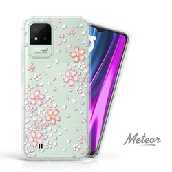 Meteor realme narzo 50i 奧地利水鑽彩繪防摔殼 - 櫻花