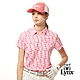 【Lynx Golf】女款吸濕排汗抗UV機能滿版繽紛方塊印花短袖POLO衫/高爾夫球衫-粉紅色 product thumbnail 2