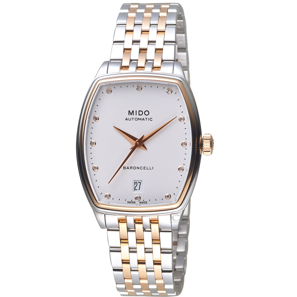 MIDO 美度 官方授權 Baroncelli Tonneau嫵媚女錶(M0413072201600)