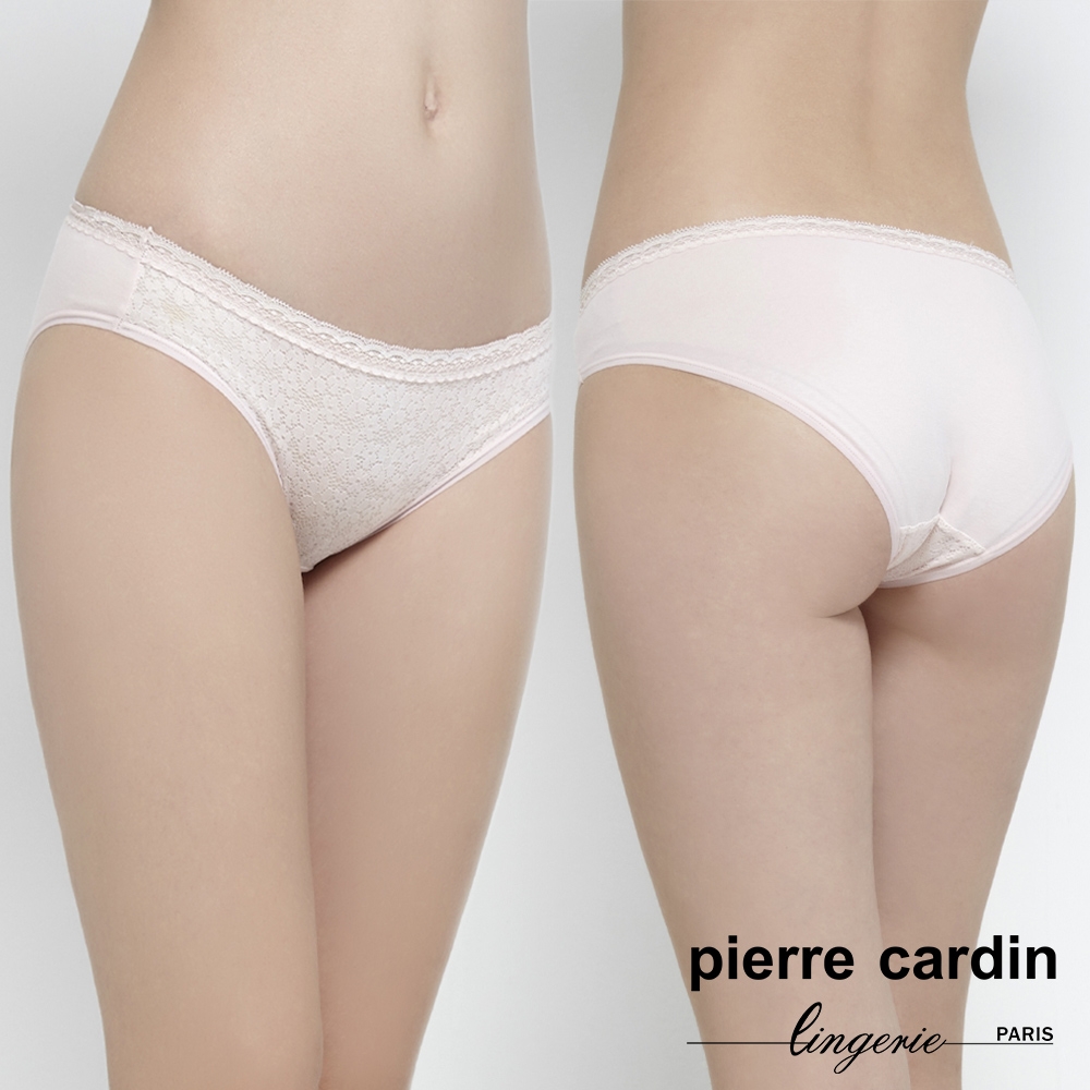 【pierre cardin 皮爾卡登女性內衣】小花蕾絲低腰平口褲