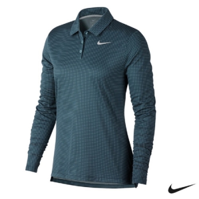 Nike Golf 女 運動機能長袖POLO衫 藍 929536-357