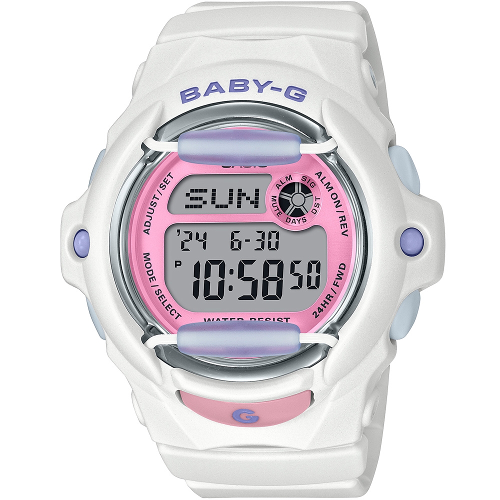 CASIO 卡西歐 BABY-G 多彩繽紛歡樂運動錶-BG-169PB-7