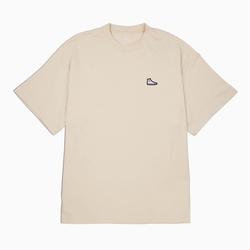 CONVERSE LOOSE SNEAKER PATCH TEE 短袖上衣 男女 米色-10025397-A12