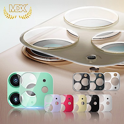 【膜帝斯MDX】IPHONE 11PRO/11PROMAX 漾彩系列 3D立體炫彩防爆鏡頭玻璃膜-6色