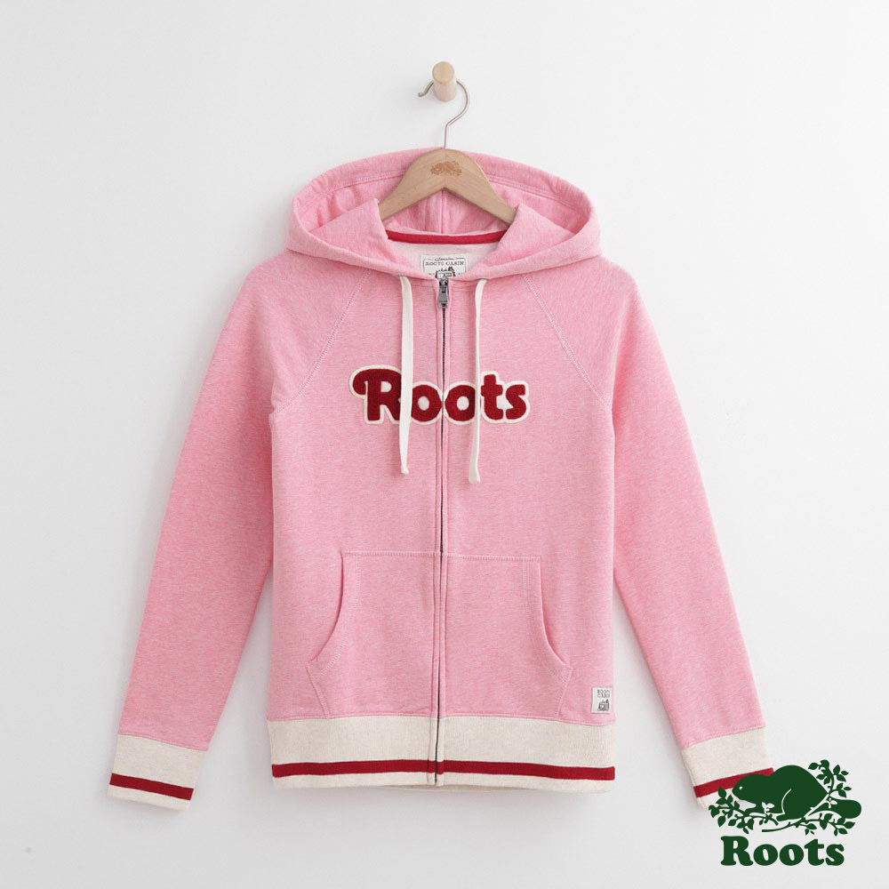 Roots 女裝- 溫馨佳節輕刷毛連帽外套- 粉