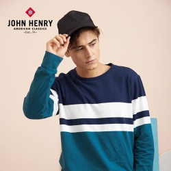 JOHN HENRY 復古刺繡可調式帽-黑