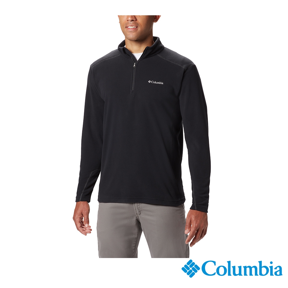 Columbia 哥倫比亞 男款 - Omni-Shade防曬50刷毛半開襟上衣-黑色 UEE65030BK