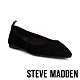 STEVE MADDEN-ADLEY 後跟拼接豹紋帶尖頭平底鞋-絨黑 product thumbnail 1