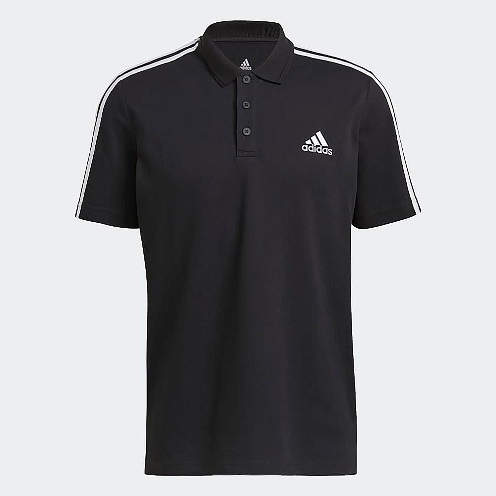 adidas 上衣 男款 POLO衫 短袖上衣 運動 亞規 M 3S PQ PS 黑 GK9097