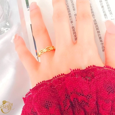 【晶曜珠寶】黃金戒指 女戒 憐心 0.68錢